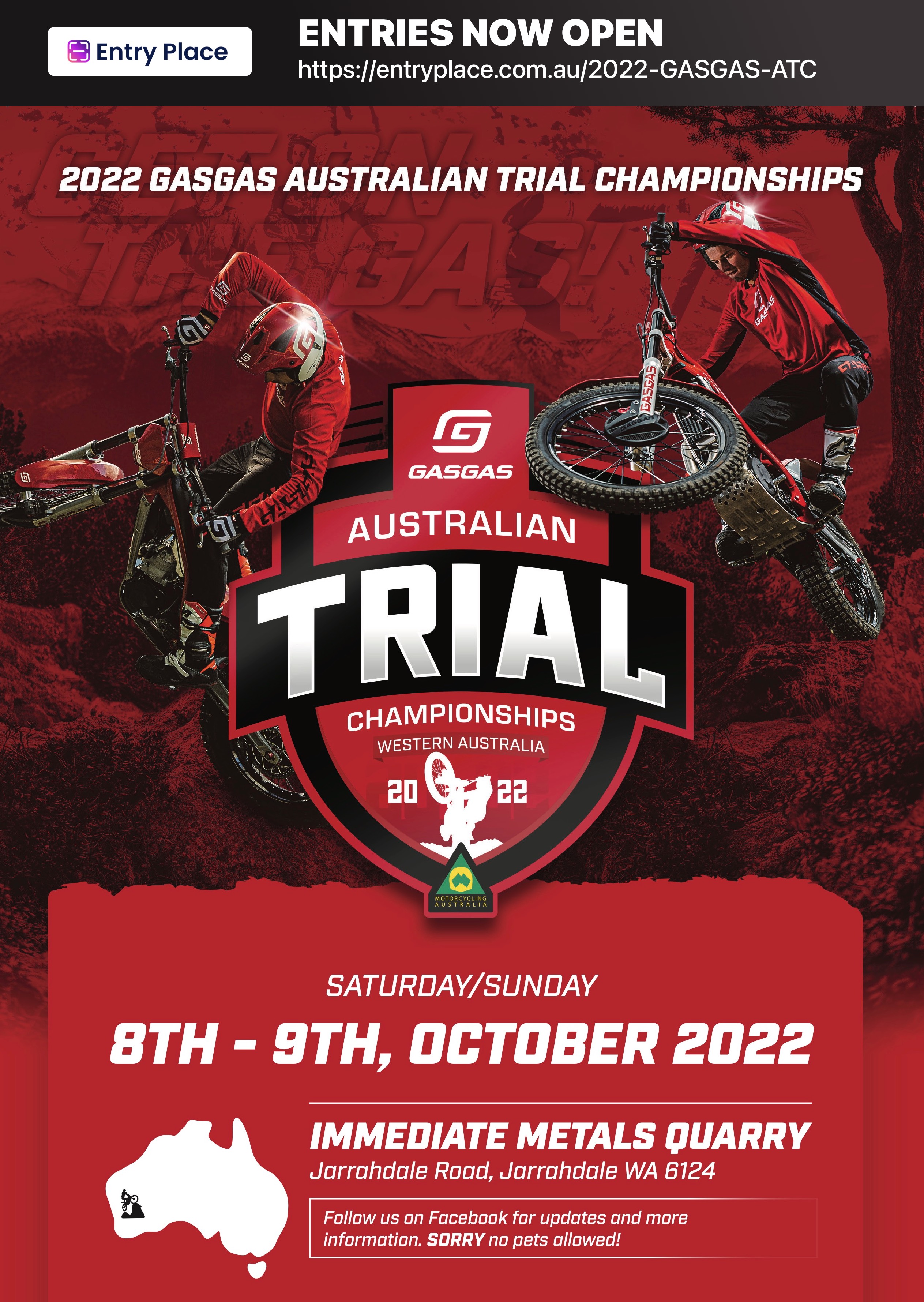 2022 GASGAS Australian Trial Championships Entries Open Trials